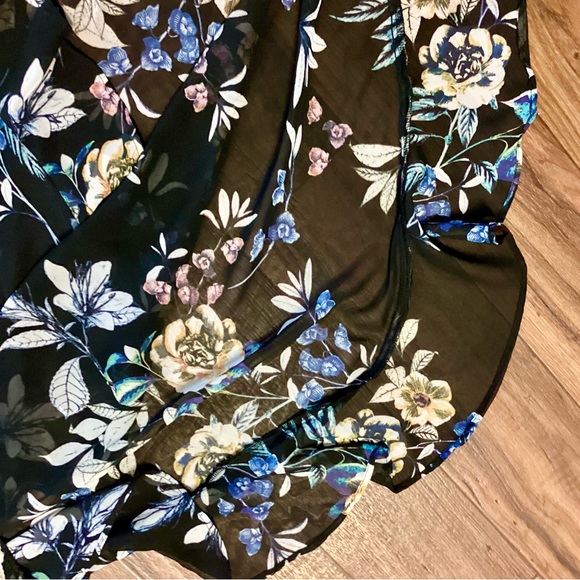 Spenser Jeremy Women's Floral Printed Faux Wrap Ruffle Maxi Dress S10 - Picture 7 of 14